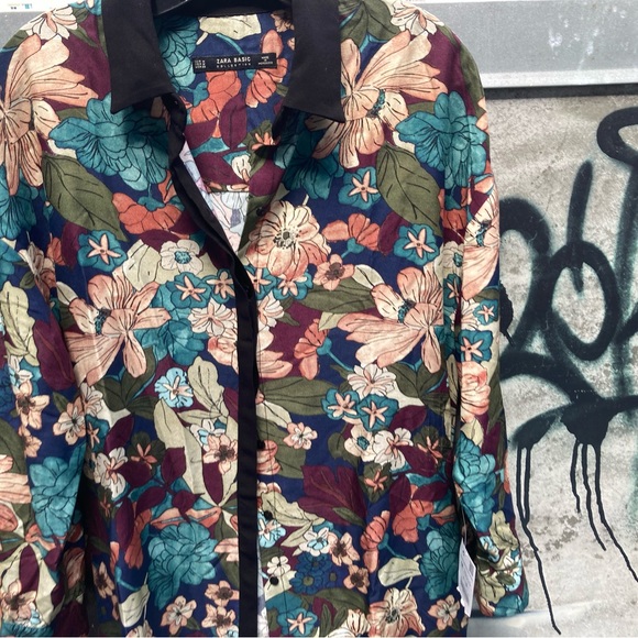 Zara Floral Shirt Dress with Pockets - Picture 5 of 16